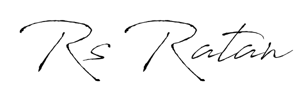 Give your name Rs Ratan an exquisite flair with the Antro_Vectra script font. Ideal for contracts, resumes, and formal letterheads. Rs Ratan signature style 6 images and pictures png