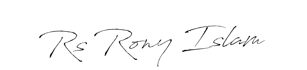 Also we have Rs Rony Islam name is the best signature style. Create professional handwritten signature collection using Antro_Vectra autograph style. Rs Rony Islam signature style 6 images and pictures png