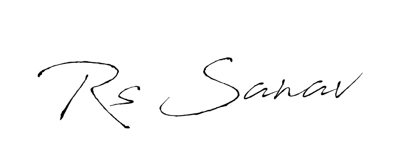 Similarly Antro_Vectra is the best handwritten signature design. Signature creator online .You can use it as an online autograph creator for name Rs Sanav. Rs Sanav signature style 6 images and pictures png