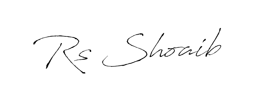 Use a signature maker to create a handwritten signature online. With this signature software, you can design (Antro_Vectra) your own signature for name Rs Shoaib. Rs Shoaib signature style 6 images and pictures png
