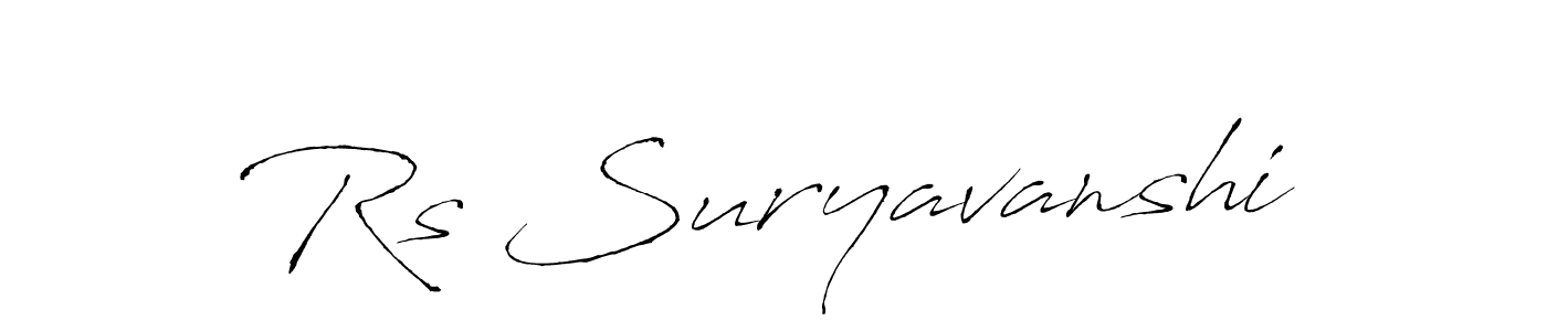 It looks lik you need a new signature style for name Rs Suryavanshi. Design unique handwritten (Antro_Vectra) signature with our free signature maker in just a few clicks. Rs Suryavanshi signature style 6 images and pictures png