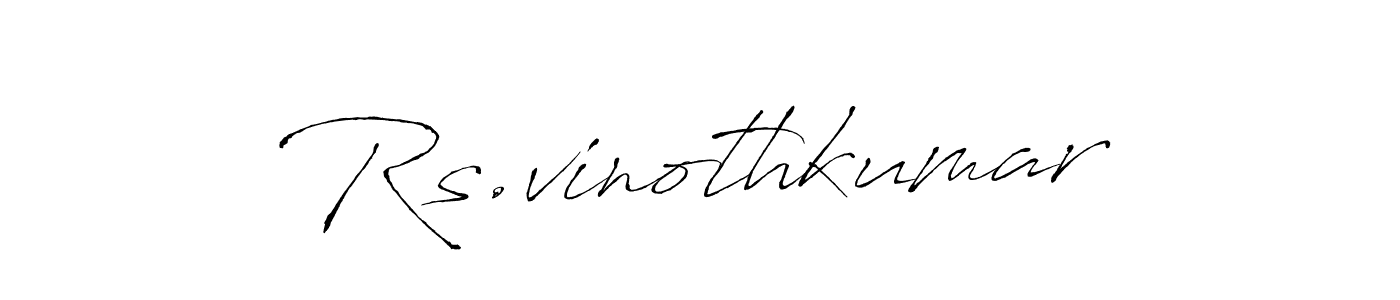 This is the best signature style for the Rs.vinothkumar name. Also you like these signature font (Antro_Vectra). Mix name signature. Rs.vinothkumar signature style 6 images and pictures png