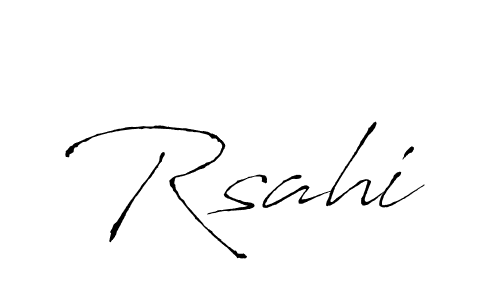 Rsahi stylish signature style. Best Handwritten Sign (Antro_Vectra) for my name. Handwritten Signature Collection Ideas for my name Rsahi. Rsahi signature style 6 images and pictures png