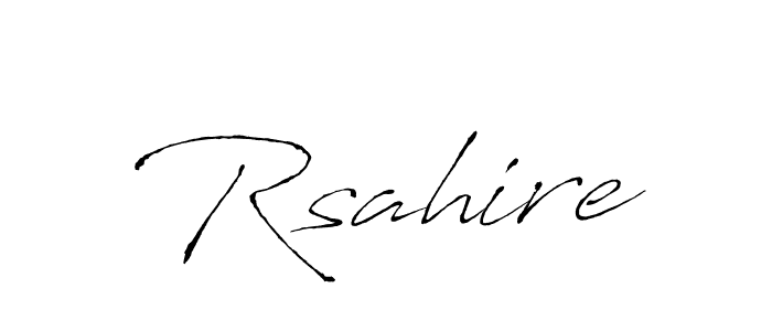 Design your own signature with our free online signature maker. With this signature software, you can create a handwritten (Antro_Vectra) signature for name Rsahire. Rsahire signature style 6 images and pictures png