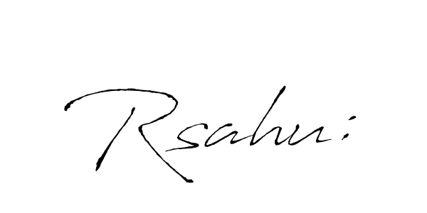 The best way (Antro_Vectra) to make a short signature is to pick only two or three words in your name. The name Rsahu: include a total of six letters. For converting this name. Rsahu: signature style 6 images and pictures png