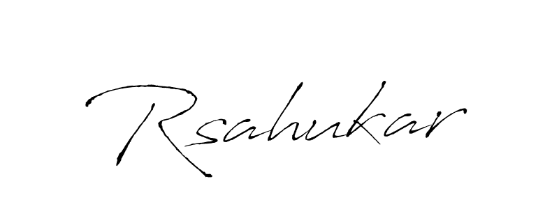 How to make Rsahukar name signature. Use Antro_Vectra style for creating short signs online. This is the latest handwritten sign. Rsahukar signature style 6 images and pictures png