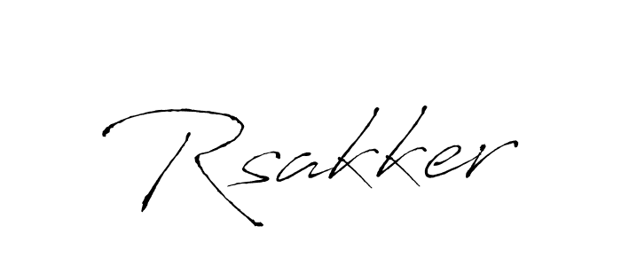 Also we have Rsakker name is the best signature style. Create professional handwritten signature collection using Antro_Vectra autograph style. Rsakker signature style 6 images and pictures png
