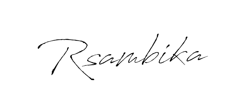 Create a beautiful signature design for name Rsambika. With this signature (Antro_Vectra) fonts, you can make a handwritten signature for free. Rsambika signature style 6 images and pictures png