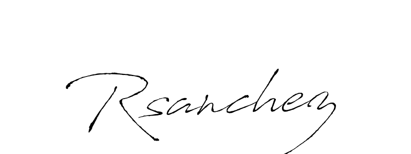 How to make Rsanchez name signature. Use Antro_Vectra style for creating short signs online. This is the latest handwritten sign. Rsanchez signature style 6 images and pictures png