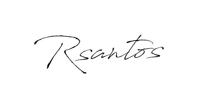 How to make Rsantos signature? Antro_Vectra is a professional autograph style. Create handwritten signature for Rsantos name. Rsantos signature style 6 images and pictures png