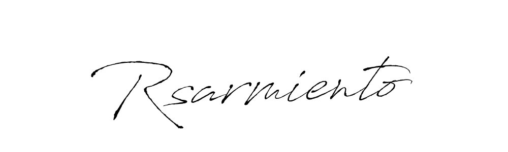 Make a beautiful signature design for name Rsarmiento. With this signature (Antro_Vectra) style, you can create a handwritten signature for free. Rsarmiento signature style 6 images and pictures png