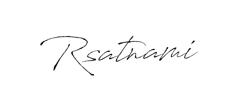 Make a beautiful signature design for name Rsatnami. With this signature (Antro_Vectra) style, you can create a handwritten signature for free. Rsatnami signature style 6 images and pictures png