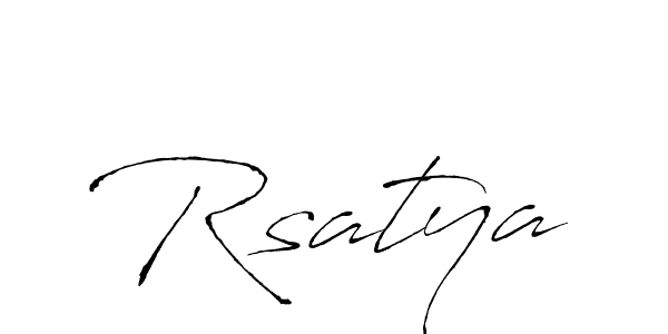 Antro_Vectra is a professional signature style that is perfect for those who want to add a touch of class to their signature. It is also a great choice for those who want to make their signature more unique. Get Rsatya name to fancy signature for free. Rsatya signature style 6 images and pictures png