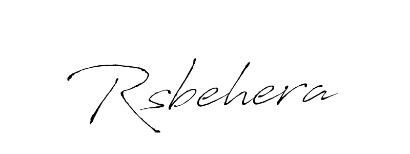 How to make Rsbehera name signature. Use Antro_Vectra style for creating short signs online. This is the latest handwritten sign. Rsbehera signature style 6 images and pictures png