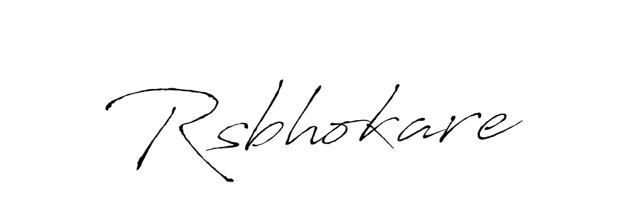 Create a beautiful signature design for name Rsbhokare. With this signature (Antro_Vectra) fonts, you can make a handwritten signature for free. Rsbhokare signature style 6 images and pictures png