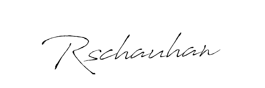 Use a signature maker to create a handwritten signature online. With this signature software, you can design (Antro_Vectra) your own signature for name Rschauhan. Rschauhan signature style 6 images and pictures png