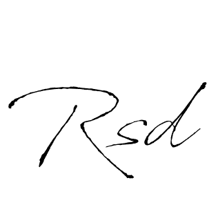 Also we have Rsd name is the best signature style. Create professional handwritten signature collection using Antro_Vectra autograph style. Rsd signature style 6 images and pictures png