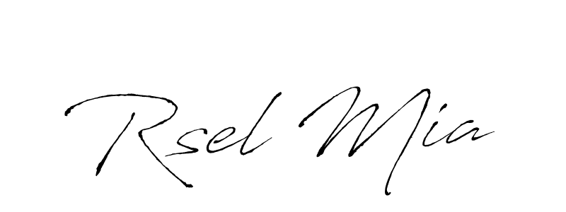 How to make Rsel Mia name signature. Use Antro_Vectra style for creating short signs online. This is the latest handwritten sign. Rsel Mia signature style 6 images and pictures png