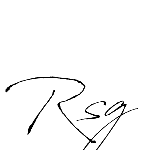 Also we have Rsg name is the best signature style. Create professional handwritten signature collection using Antro_Vectra autograph style. Rsg signature style 6 images and pictures png