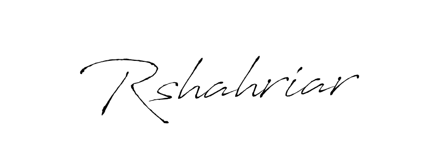 How to make Rshahriar name signature. Use Antro_Vectra style for creating short signs online. This is the latest handwritten sign. Rshahriar signature style 6 images and pictures png