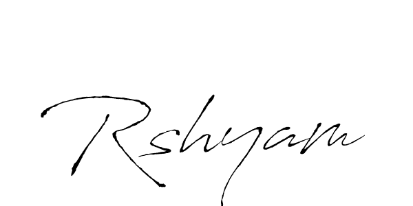 How to make Rshyam signature? Antro_Vectra is a professional autograph style. Create handwritten signature for Rshyam name. Rshyam signature style 6 images and pictures png