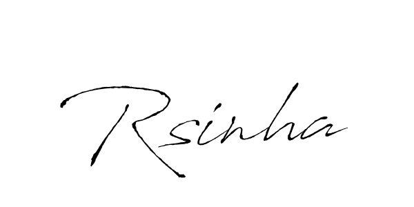 Use a signature maker to create a handwritten signature online. With this signature software, you can design (Antro_Vectra) your own signature for name Rsinha. Rsinha signature style 6 images and pictures png