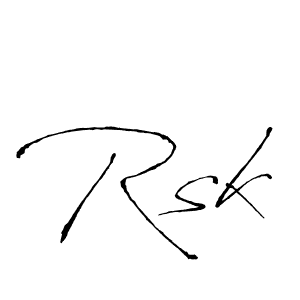 Best and Professional Signature Style for Rsk. Antro_Vectra Best Signature Style Collection. Rsk signature style 6 images and pictures png