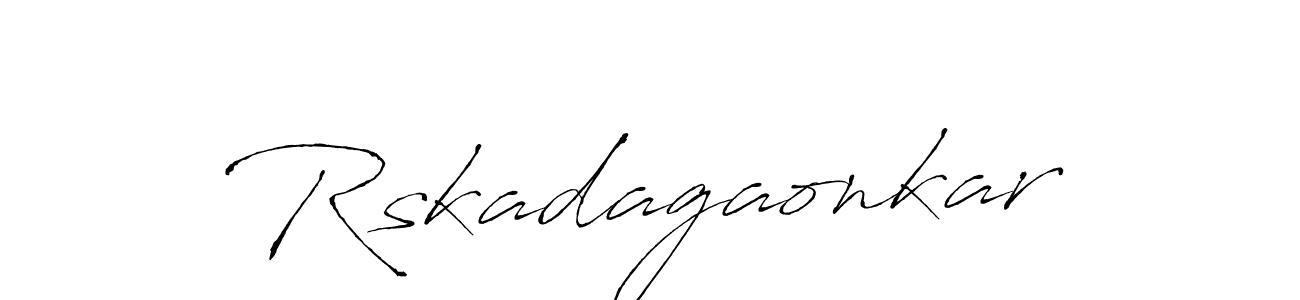 How to make Rskadagaonkar signature? Antro_Vectra is a professional autograph style. Create handwritten signature for Rskadagaonkar name. Rskadagaonkar signature style 6 images and pictures png