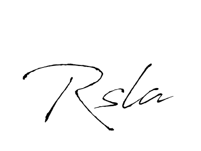 Antro_Vectra is a professional signature style that is perfect for those who want to add a touch of class to their signature. It is also a great choice for those who want to make their signature more unique. Get Rsla name to fancy signature for free. Rsla signature style 6 images and pictures png