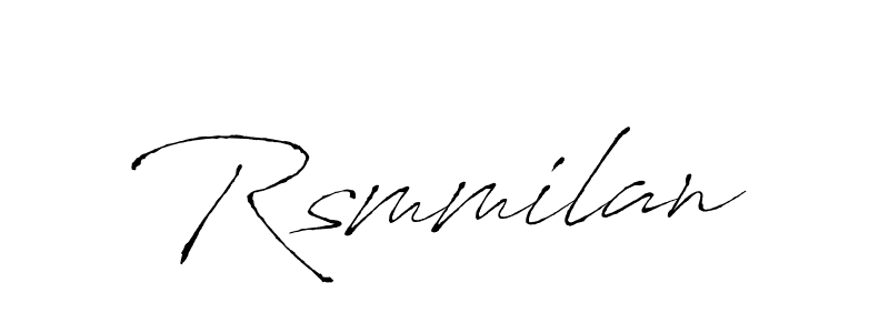 Antro_Vectra is a professional signature style that is perfect for those who want to add a touch of class to their signature. It is also a great choice for those who want to make their signature more unique. Get Rsmmilan name to fancy signature for free. Rsmmilan signature style 6 images and pictures png