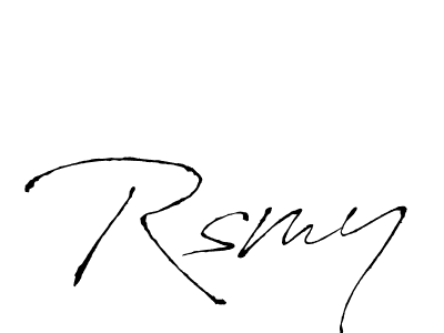 How to Draw Rsmy signature style? Antro_Vectra is a latest design signature styles for name Rsmy. Rsmy signature style 6 images and pictures png