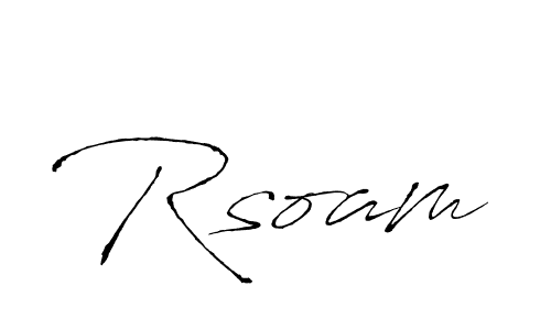 The best way (Antro_Vectra) to make a short signature is to pick only two or three words in your name. The name Rsoam include a total of six letters. For converting this name. Rsoam signature style 6 images and pictures png