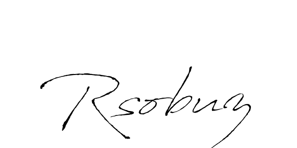 Make a beautiful signature design for name Rsobuz. With this signature (Antro_Vectra) style, you can create a handwritten signature for free. Rsobuz signature style 6 images and pictures png