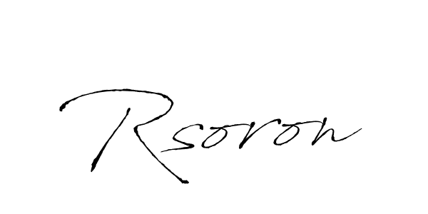 Make a beautiful signature design for name Rsoron. With this signature (Antro_Vectra) style, you can create a handwritten signature for free. Rsoron signature style 6 images and pictures png