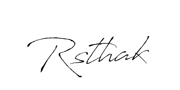 You should practise on your own different ways (Antro_Vectra) to write your name (Rsthak) in signature. don't let someone else do it for you. Rsthak signature style 6 images and pictures png