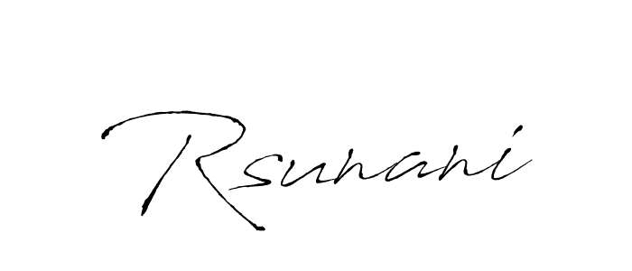 How to Draw Rsunani signature style? Antro_Vectra is a latest design signature styles for name Rsunani. Rsunani signature style 6 images and pictures png