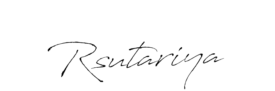 if you are searching for the best signature style for your name Rsutariya. so please give up your signature search. here we have designed multiple signature styles  using Antro_Vectra. Rsutariya signature style 6 images and pictures png