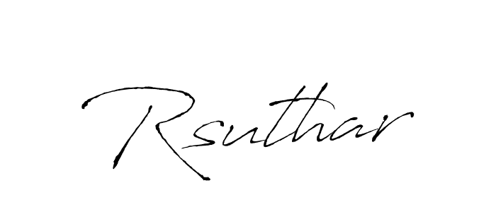 Create a beautiful signature design for name Rsuthar. With this signature (Antro_Vectra) fonts, you can make a handwritten signature for free. Rsuthar signature style 6 images and pictures png