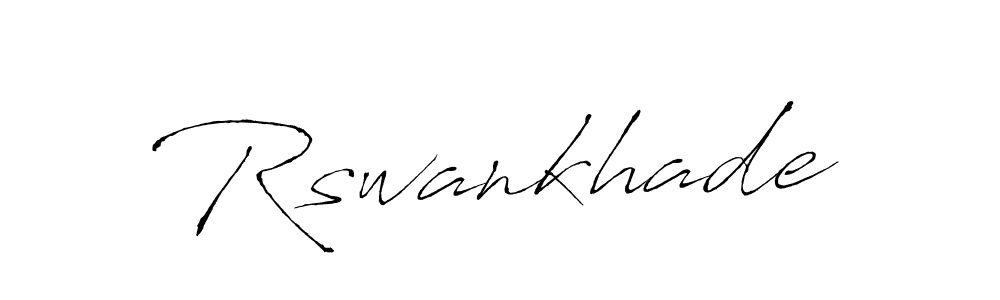 How to make Rswankhade signature? Antro_Vectra is a professional autograph style. Create handwritten signature for Rswankhade name. Rswankhade signature style 6 images and pictures png