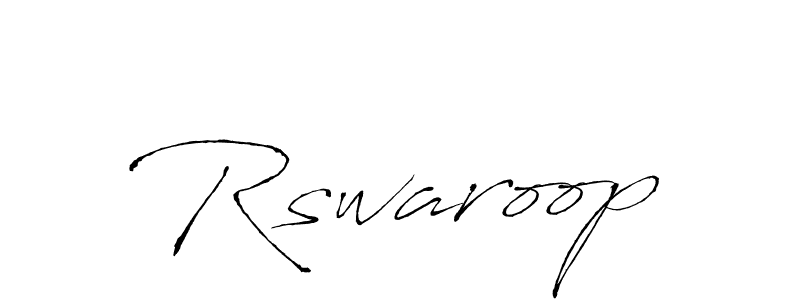 Make a beautiful signature design for name Rswaroop. With this signature (Antro_Vectra) style, you can create a handwritten signature for free. Rswaroop signature style 6 images and pictures png
