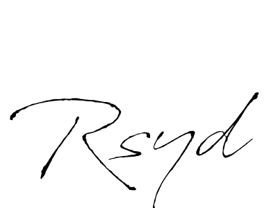 Make a beautiful signature design for name Rsyd. Use this online signature maker to create a handwritten signature for free. Rsyd signature style 6 images and pictures png