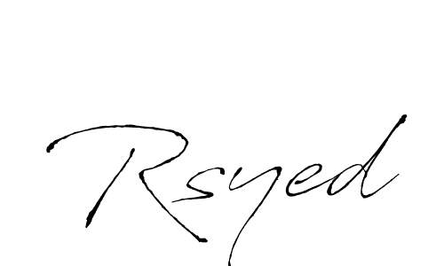 Rsyed stylish signature style. Best Handwritten Sign (Antro_Vectra) for my name. Handwritten Signature Collection Ideas for my name Rsyed. Rsyed signature style 6 images and pictures png