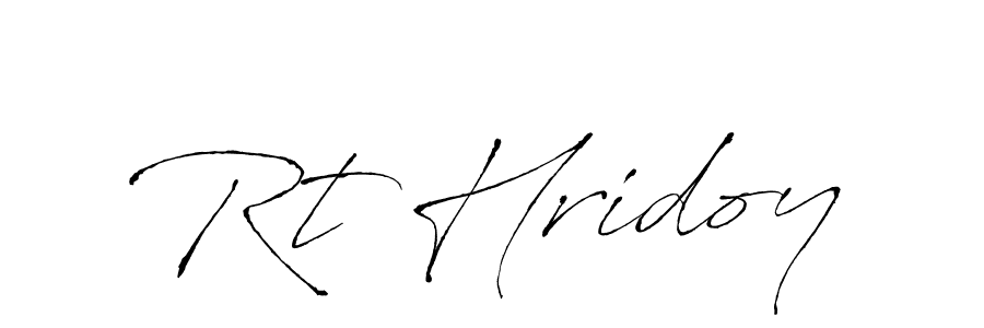 How to make Rt Hridoy signature? Antro_Vectra is a professional autograph style. Create handwritten signature for Rt Hridoy name. Rt Hridoy signature style 6 images and pictures png