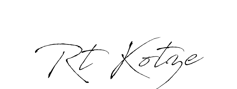 You should practise on your own different ways (Antro_Vectra) to write your name (Rt Kotze) in signature. don't let someone else do it for you. Rt Kotze signature style 6 images and pictures png