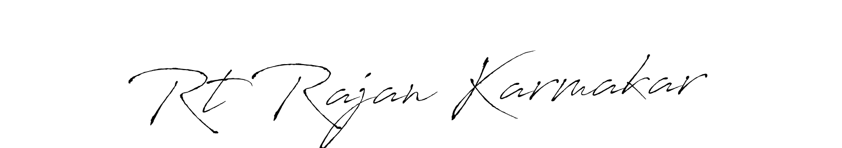 if you are searching for the best signature style for your name Rt Rajan Karmakar. so please give up your signature search. here we have designed multiple signature styles  using Antro_Vectra. Rt Rajan Karmakar signature style 6 images and pictures png