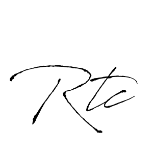 How to make Rtc name signature. Use Antro_Vectra style for creating short signs online. This is the latest handwritten sign. Rtc signature style 6 images and pictures png