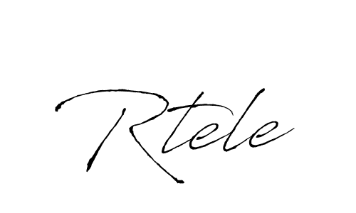 Make a beautiful signature design for name Rtele. With this signature (Antro_Vectra) style, you can create a handwritten signature for free. Rtele signature style 6 images and pictures png