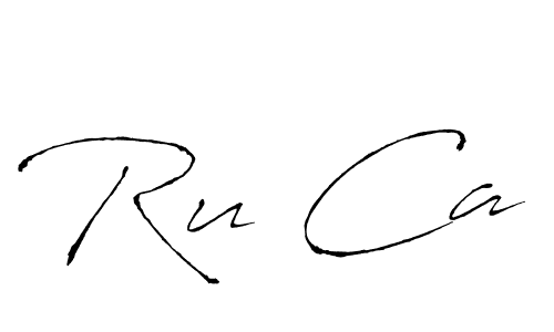 Make a beautiful signature design for name Ru Ca. With this signature (Antro_Vectra) style, you can create a handwritten signature for free. Ru Ca signature style 6 images and pictures png