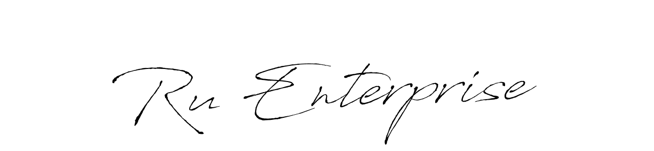 Ru Enterprise stylish signature style. Best Handwritten Sign (Antro_Vectra) for my name. Handwritten Signature Collection Ideas for my name Ru Enterprise. Ru Enterprise signature style 6 images and pictures png