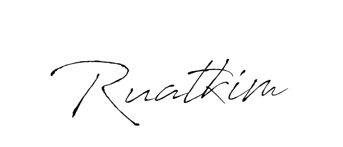 Create a beautiful signature design for name Ruatkim. With this signature (Antro_Vectra) fonts, you can make a handwritten signature for free. Ruatkim signature style 6 images and pictures png